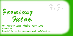 hermiusz fulop business card